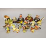 A collection of ceramic and resin bird figures including Beswick, Aynsley, Royal Adderley etc.