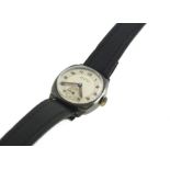 A silver cased Buren 'Grand Prix' manual wind gents wristwatch,