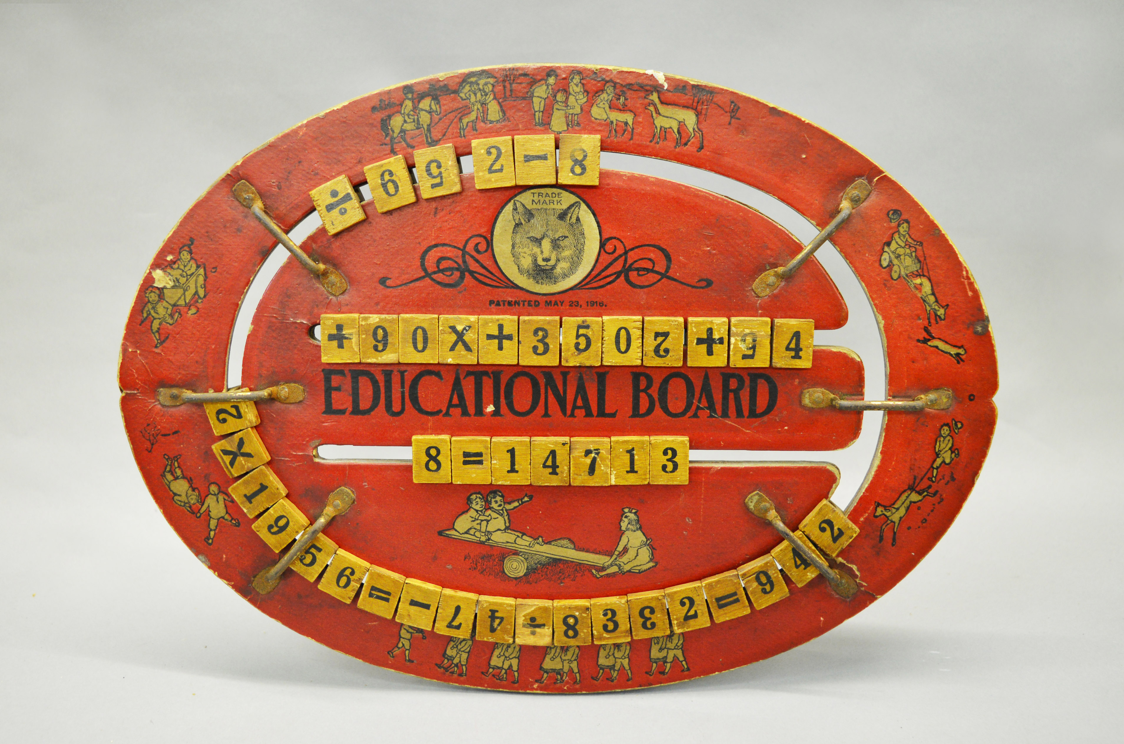 An Edwardian "Educational Board" for children. "Patented Oct. 15, 1912. Patented April 20, 1915".