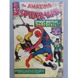 Amazing Spider-man #16 (Sept 1964) Spider-man battles Daredevil (in yellow costume),