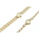 A 9ct H/M Ladies Rotary manual wind wristwatch on a 9ct H/M strap, working, approx 9ct weight 17.