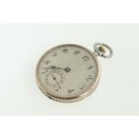 A 900 silver Niello cased top-wind pocket watch, with undamaged silvered dial,