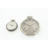 A fancy Elgin top-wind 14k filled pocket watch, working,