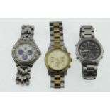 Three quartz wristwatches to include Michael Kors, Seiko & Fossil,