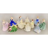 11 Royal Doulton Ladies: HN2460, HN3976, HN3118, HN3977, HN3170, HN2474, HN2734, HN4041, HN3375,