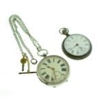 A decorated New York Standard Watch Company 'warranted coin silver' top-wind pocket watch,