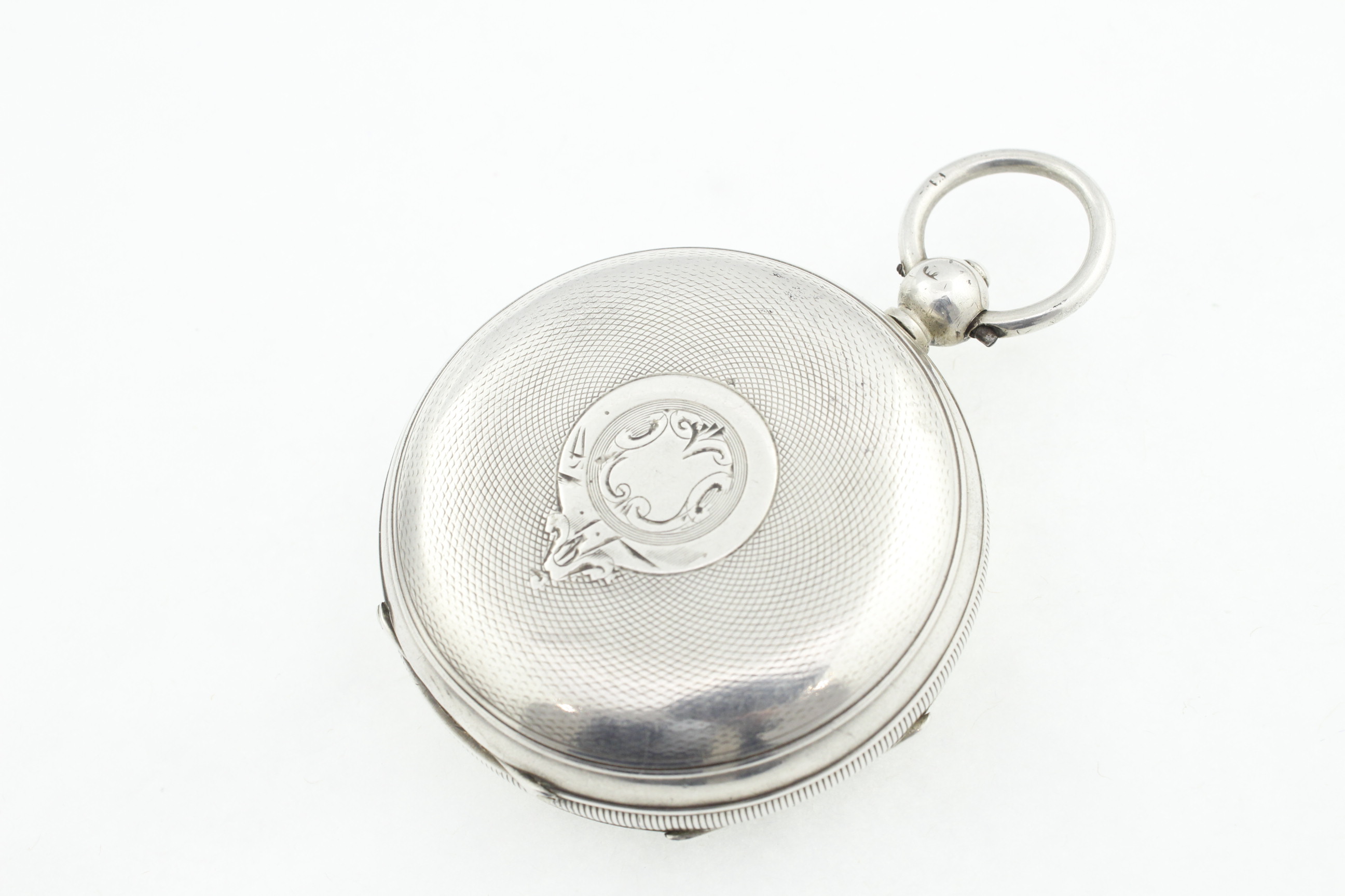 A silver key-wind pocket watch H/M Birmingham 1874 marked 'The Railway Lever - Sambrooks Limited - Image 2 of 2