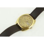 GARRALD- An automatic Garrald Date gents wristwatch, working on a later leather strap,