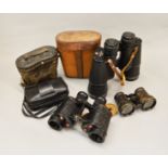 Selection of military and other binoculars.