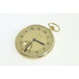 A 1930's Movado top-wind pocket watch, the case marked 14k/0.