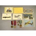 A WW2 RAF group of medals & badges to include modern ephemera,