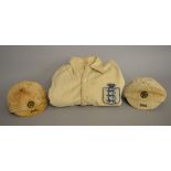 Two England Football caps dated 1919 and 1922,