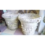 A pair of large garden pots