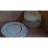 A quantity of Clarice Cliff dinnerware consisting of bowls and side plates (17)