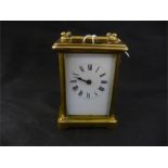 A French brass carriage clock