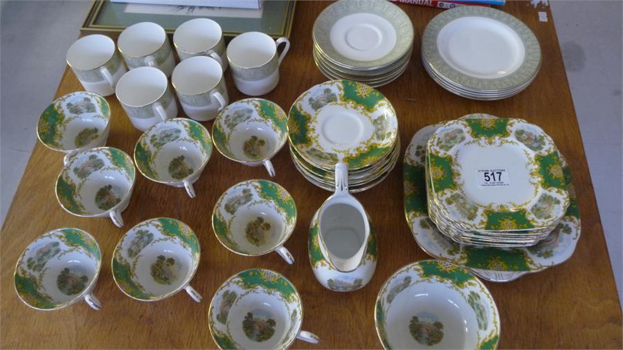 A Lawley part tea set along with a Royal Doulton "Sonnet" part coffee set