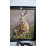 A signed Debbie Boon 'The Listener' framed limited edition hare picture No. 104/250 with