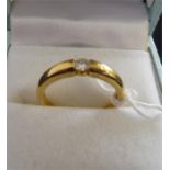 A middle eastern single stone diamond ring set in 850 yellow gold ( equates to 20ct gold)