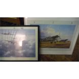 2 Ltd Edition prints by Robert Taylor "Memphis Belle" and "Eagle Squadron Scramble" one signed by