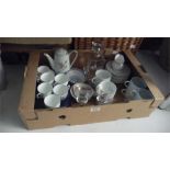 A quantity of various china, glass etc including a Noritake part coffee set