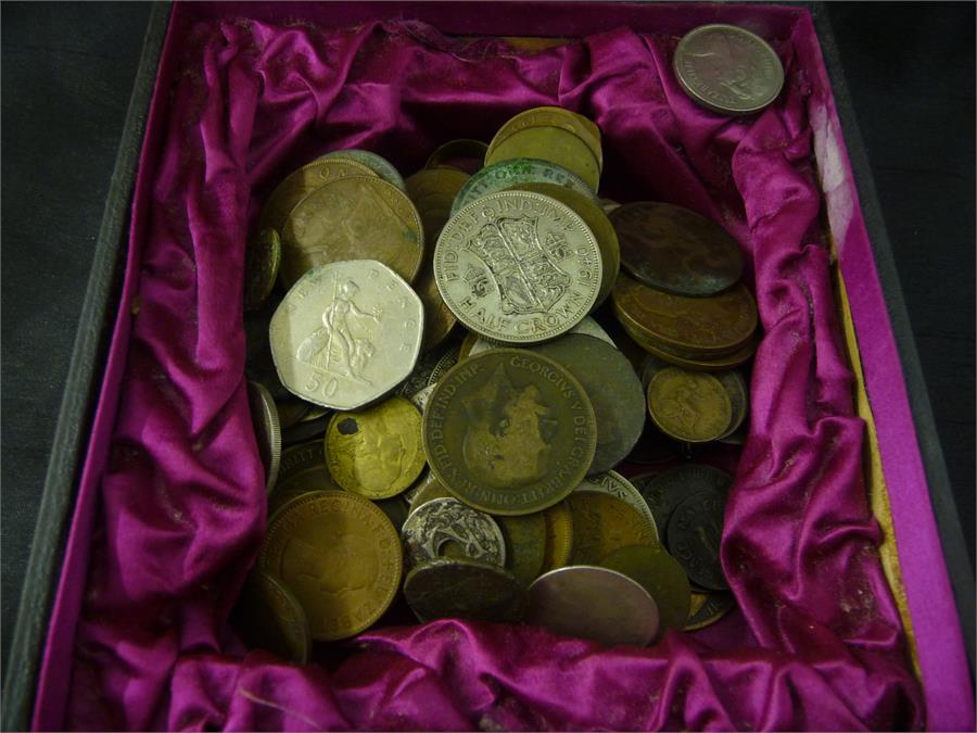 A quantity of various coins