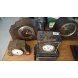 4 various mantle clocks A/F