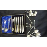 A quantity of silver spoons, sugar sifter etc.