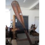 A pair of vintage oars