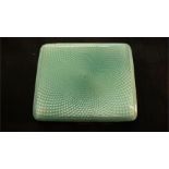 A guilloche enamel cigarette case on silver - 2 slight chips to enamel