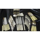 A quantity of silver plated cutlery