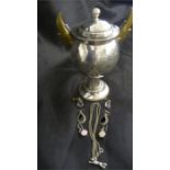 An SCM N.Y.K golf trophy with oriental mark (A/F) along with a small quantity of silver jewellery