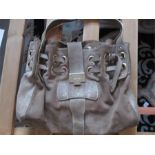 A Jimmy Choo "Ramona" tote bag in metallic gold suede