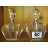 A pair of Art Deco style scent bottles