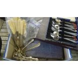 A quantity of silver plated cutlery etc.