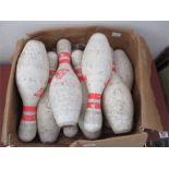 A collection of 10 Vultex II bowling pins (A/F)