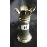 A hallmarked silver castellated vase