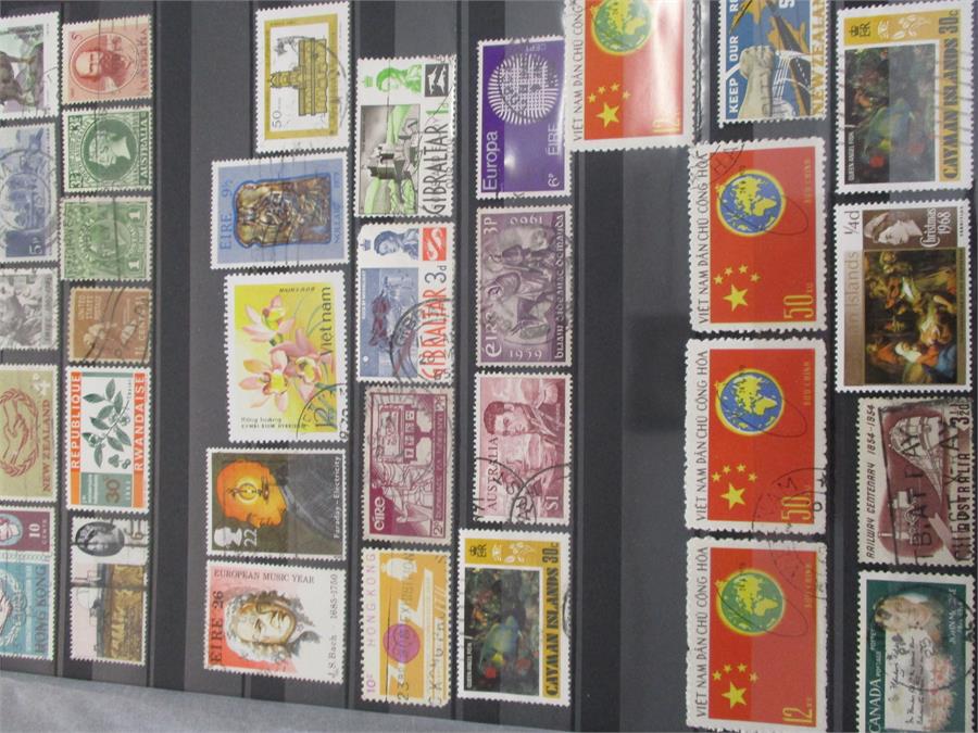 An album containing various worldwide stamps