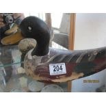 Folk Art -a carved and painted softwood decoy duck