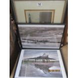 2 aircraft photographs and a Cries of London print