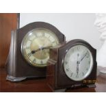 Two bakelite mantle clocks