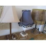 3 various lamps