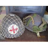 Two British Army helmets