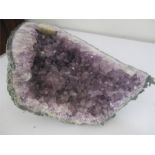 An Amethyst Cathedral Crystal, total height 62cm A/F