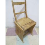 A pine metamorphic chair/steps