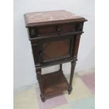 A French style pot cupboard with marble top