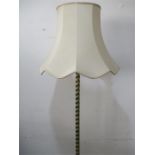 A brass barley twist standard lamp