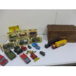 A quantity of various die cast cars including Dinky, Corgi, Matchbox, Lledro Days Gone etc