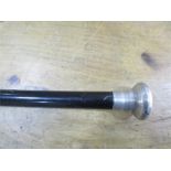 An ebony cane with silver top presented to Colonel Keay CBE from Bangour bowling club dated 1931