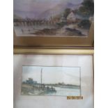 Three watercolours signed I Wilton and one other