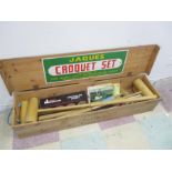 A Jacques croquet set in box